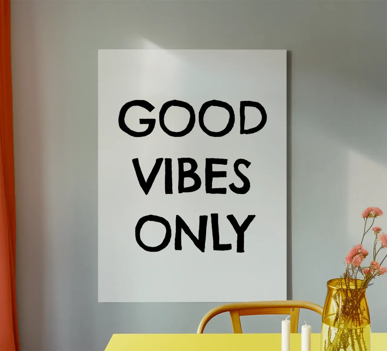 Good Vibes Only 3 tela con Cornice a cassetta da The Type Club Tokyo