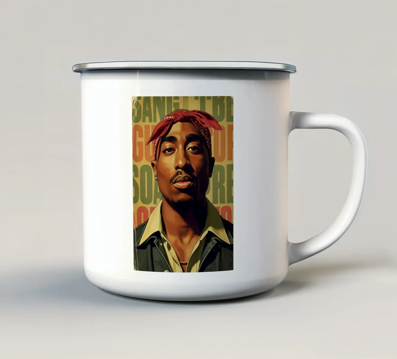 Tupac Shakur vintage #1 tazza in smalto da Lembayung art