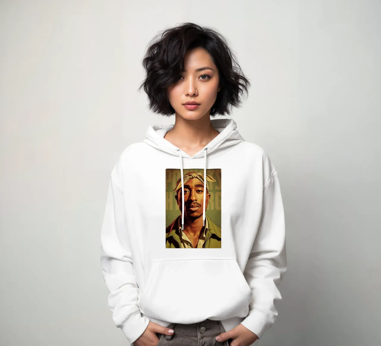 Tupac Shakur vintage #2 felpa con cappuccio da Lembayung art