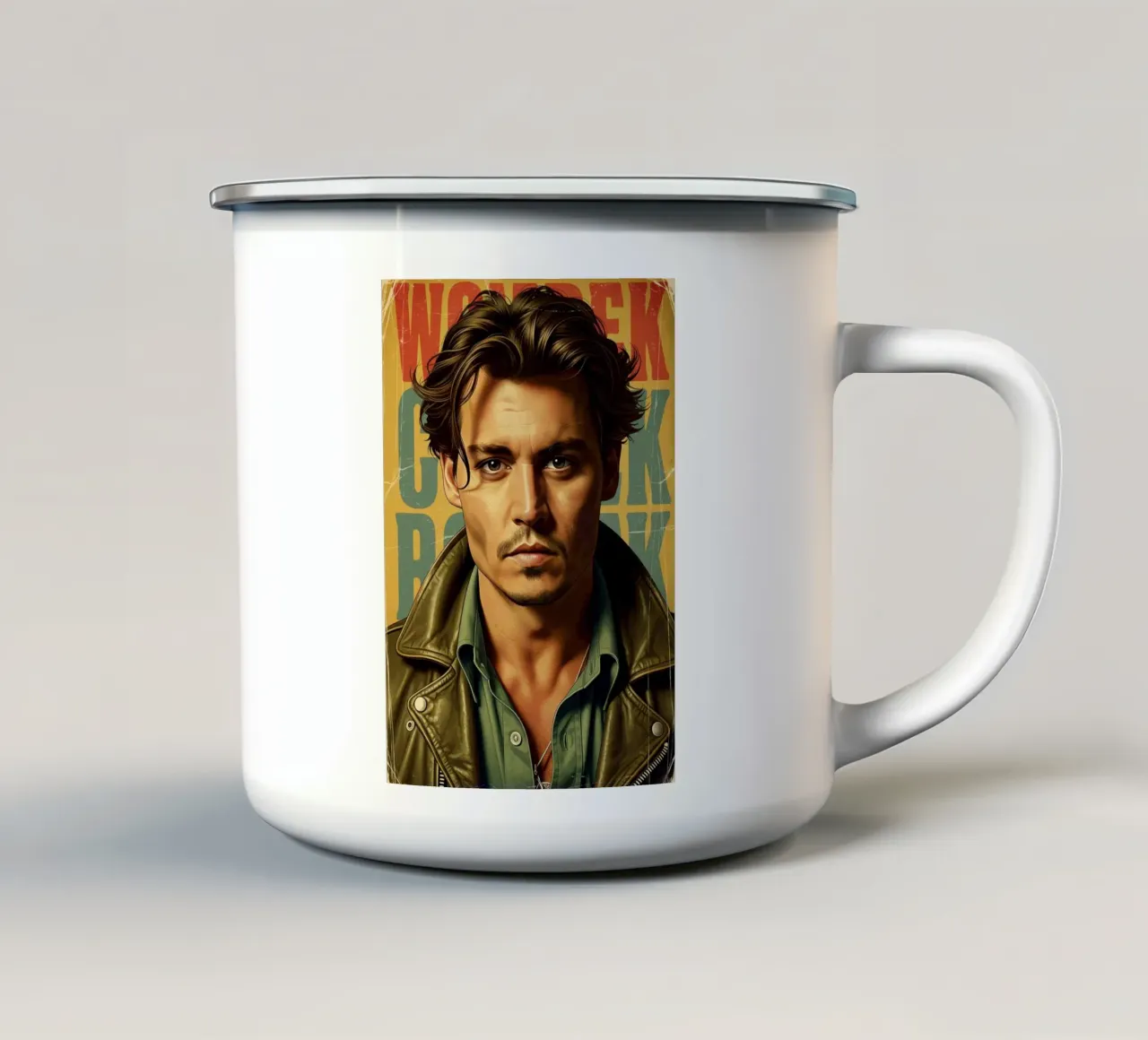 Johnny Depp vintage tazza in smalto da Lembayung art