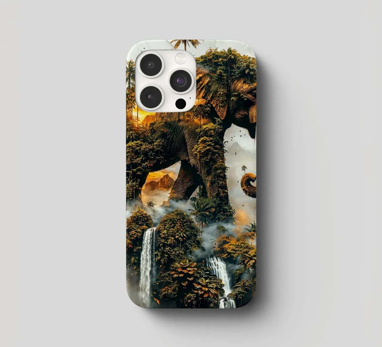 Elephant's Sacred Domain iphone case by Pixaverse