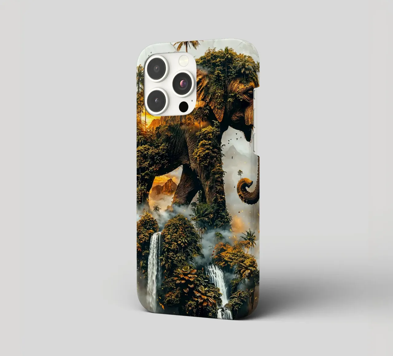 Elephant's Sacred Domain iphone case by Pixaverse