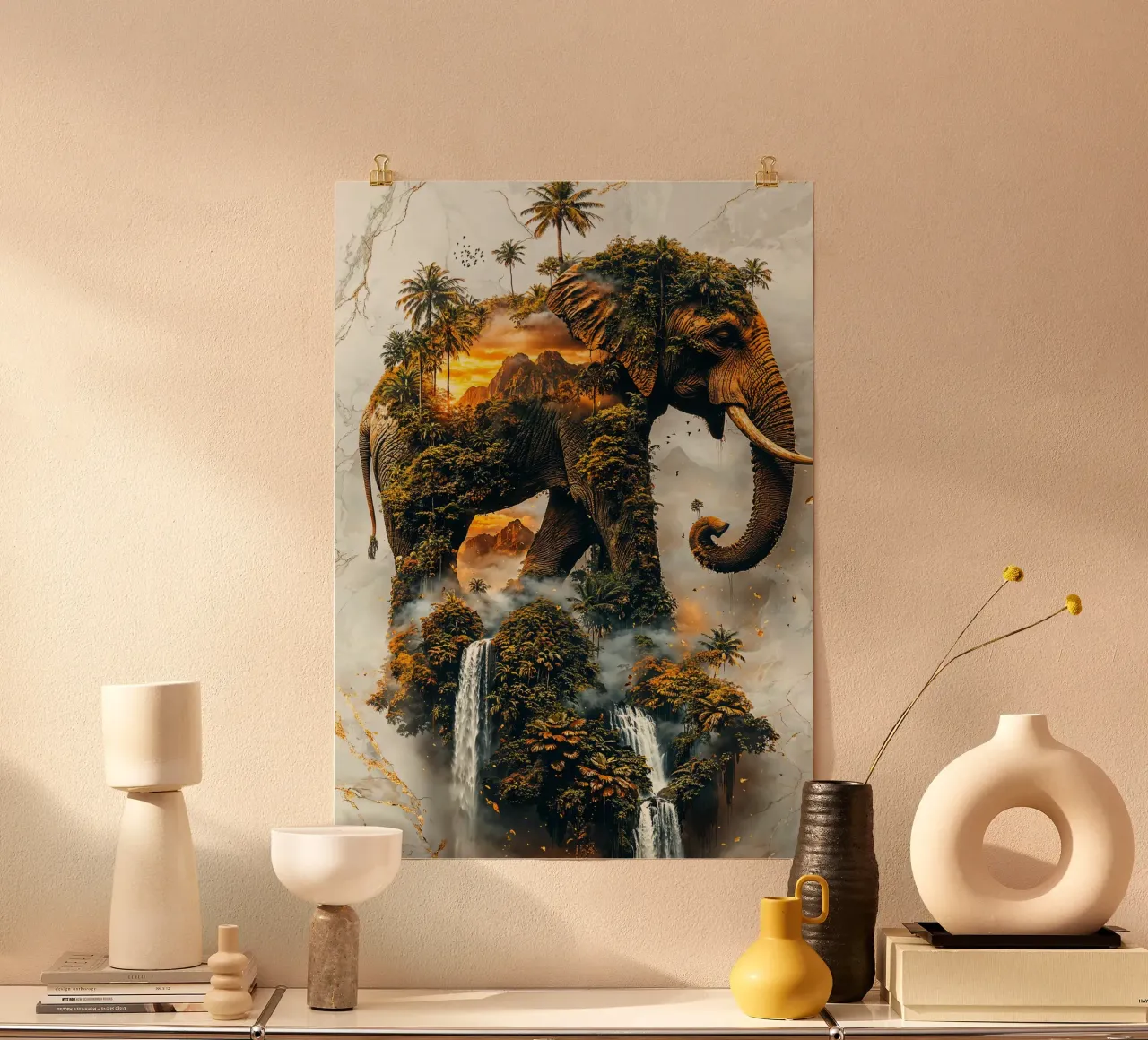 Elephant's Sacred Domain poster da Pixaverse