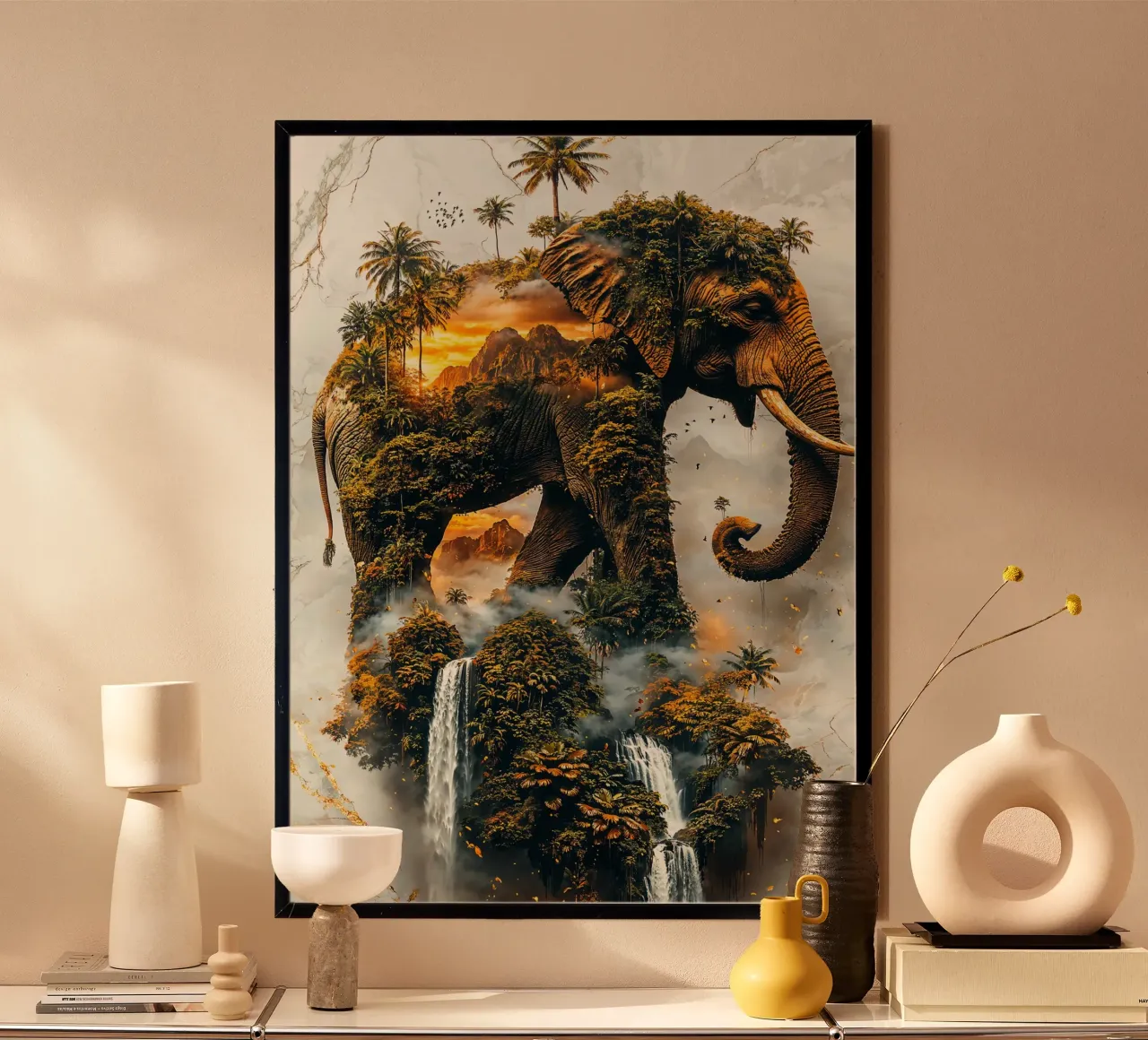 Elephant's Sacred Domain poster da Pixaverse