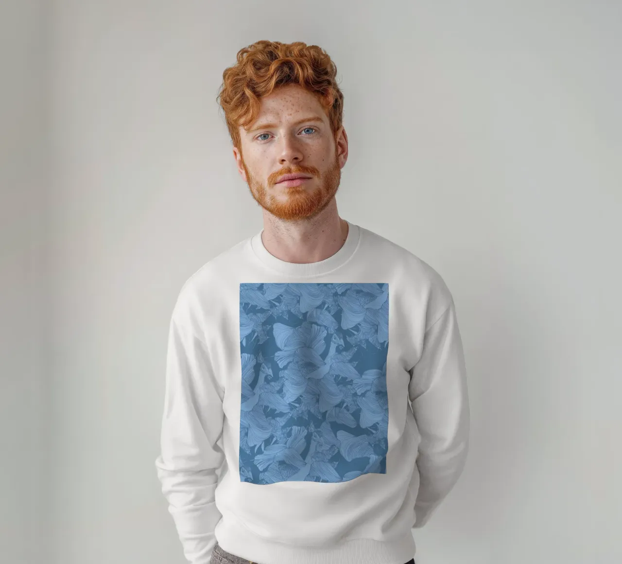 pavone blu felpa da Giulio Iurissevich