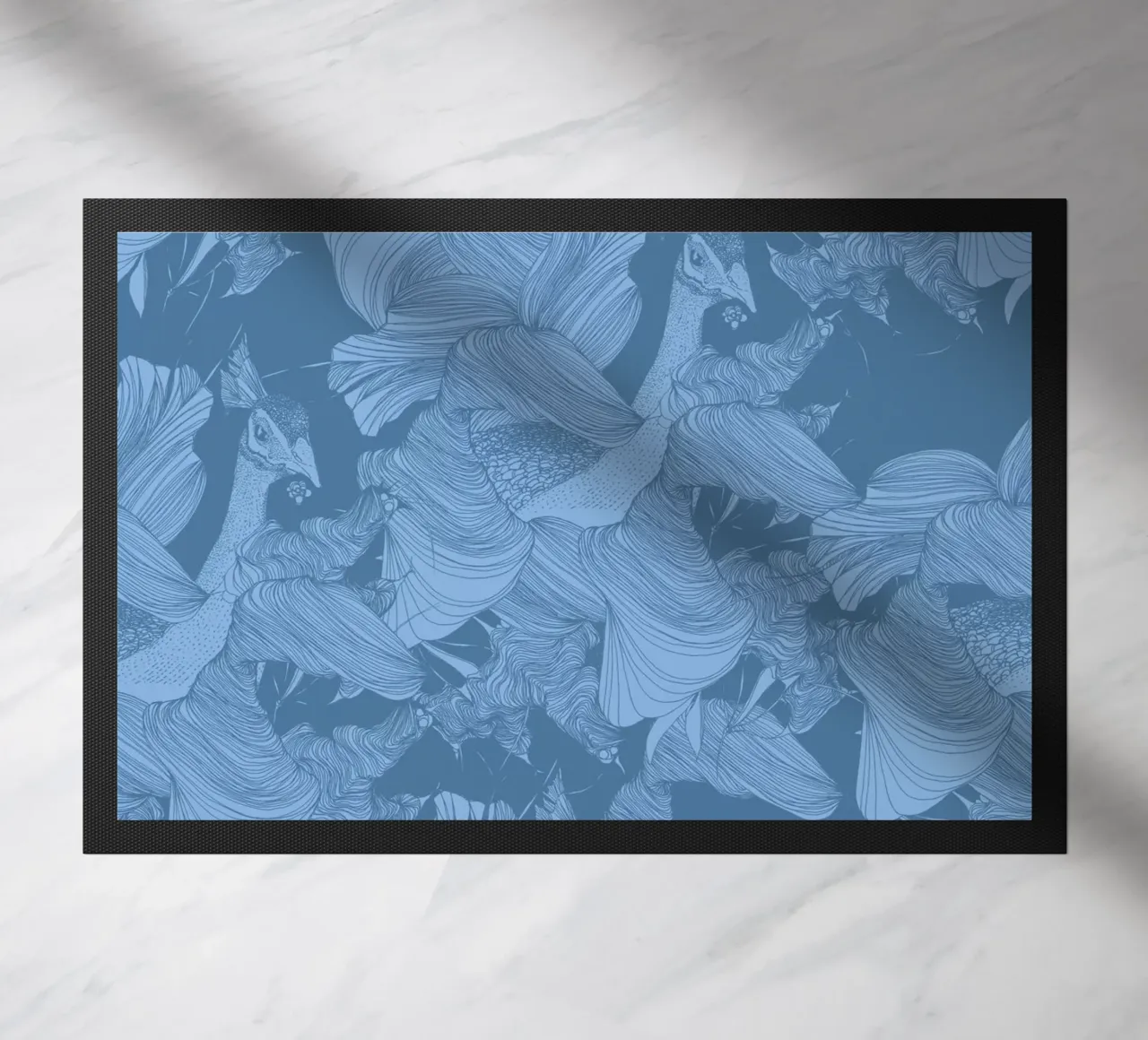 pavone blu zerbino da Giulio Iurissevich