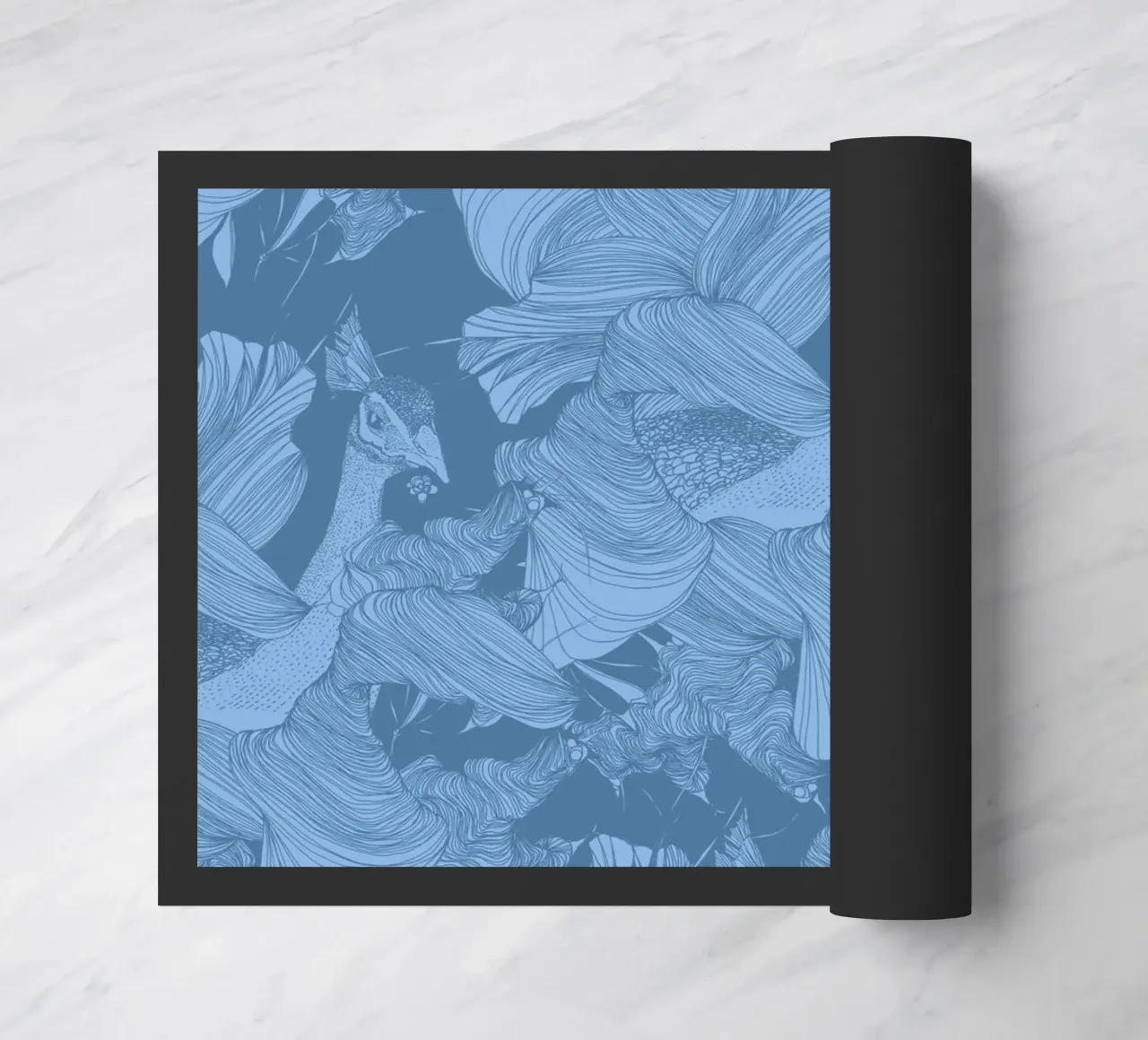 pavone blu zerbino da Giulio Iurissevich