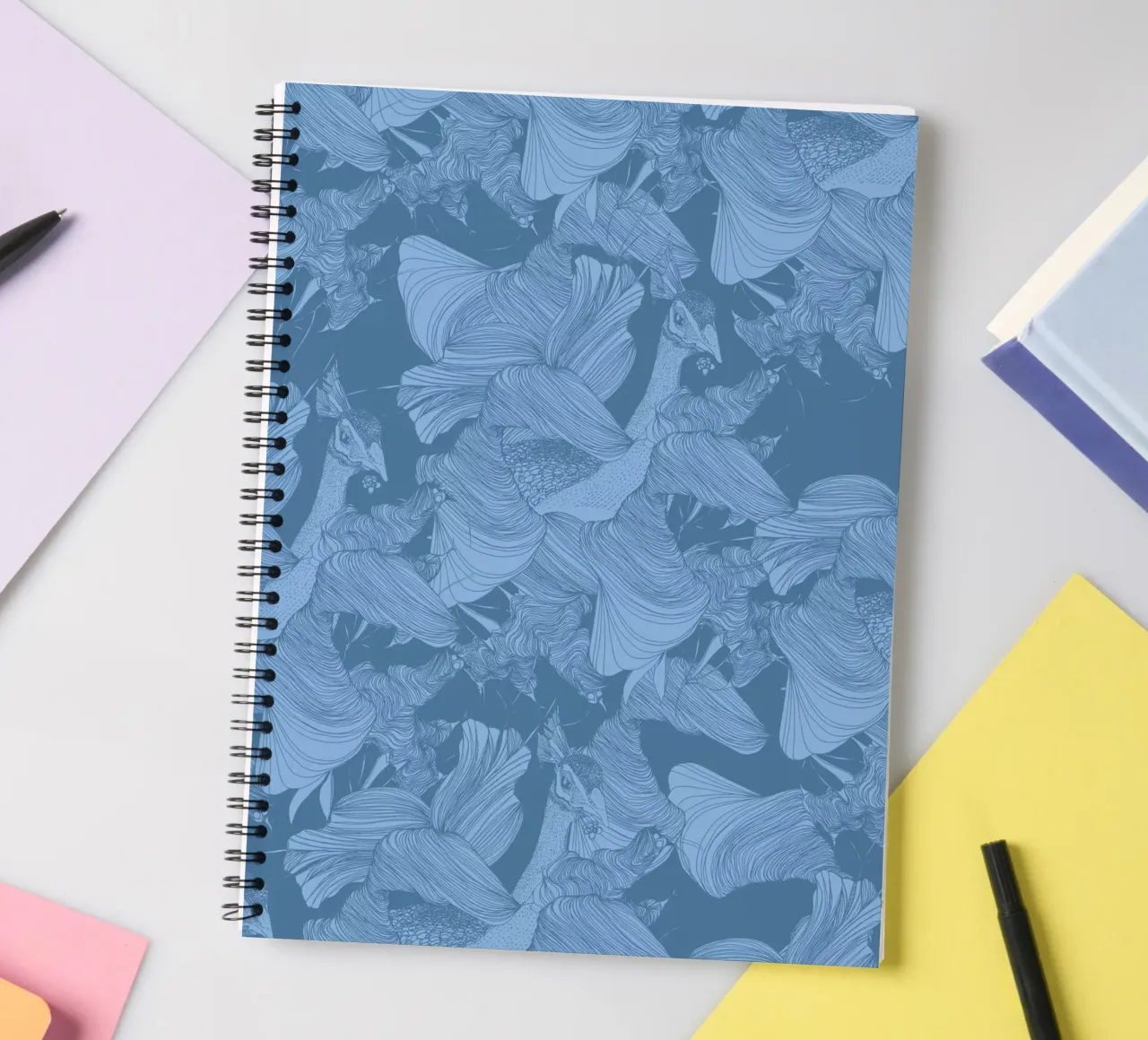 pavone blu spiral notebook by Giulio Iurissevich