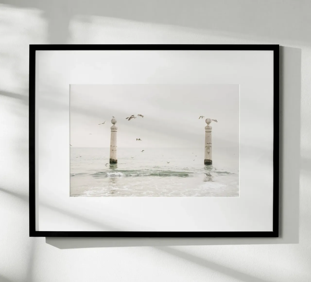 Lisbon Portugal minimalist coastal ocean photo poster da patiphotography