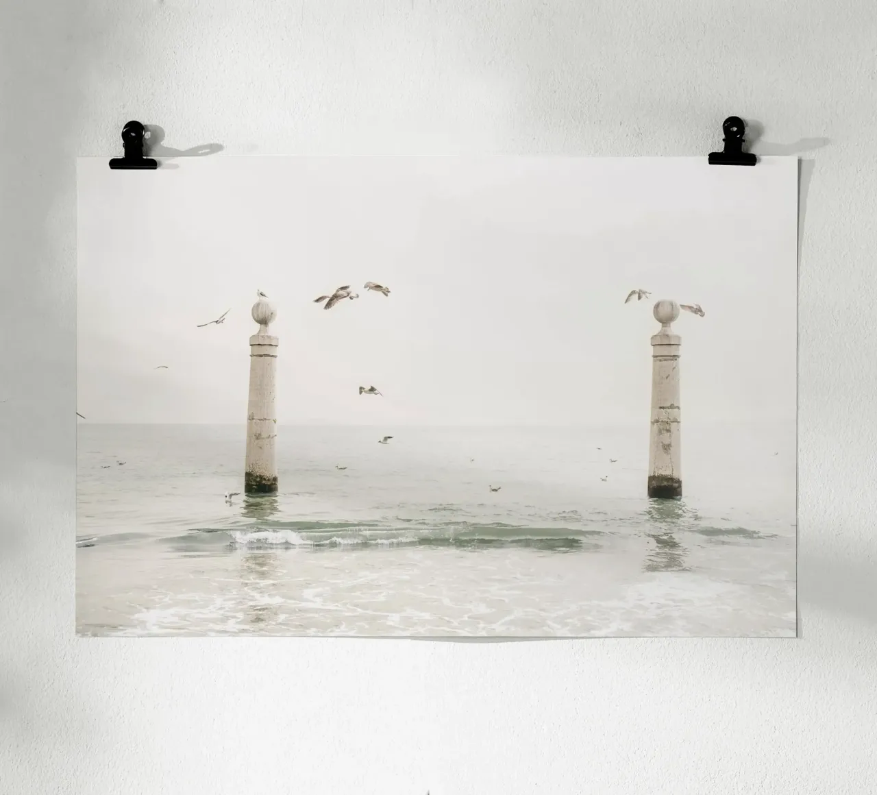 Lisbon Portugal minimalist coastal ocean photo poster da patiphotography