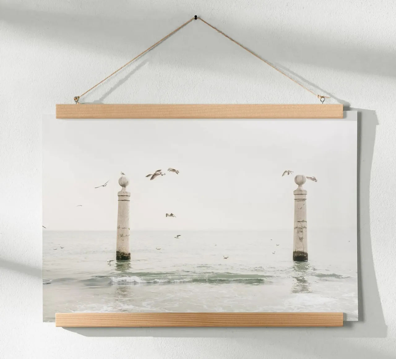 Lisbon Portugal minimalist coastal ocean photo poster da patiphotography