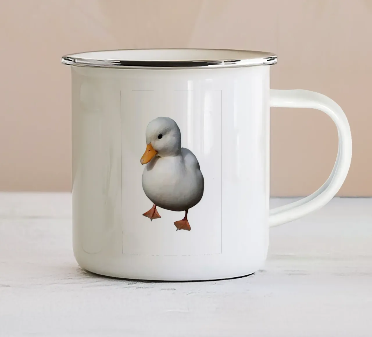 Baby Duck tazza in smalto da Dumery Art