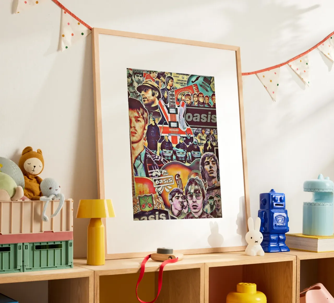 Le palme ondeggiano in silenzio poster con telaio in legno da rendikeep