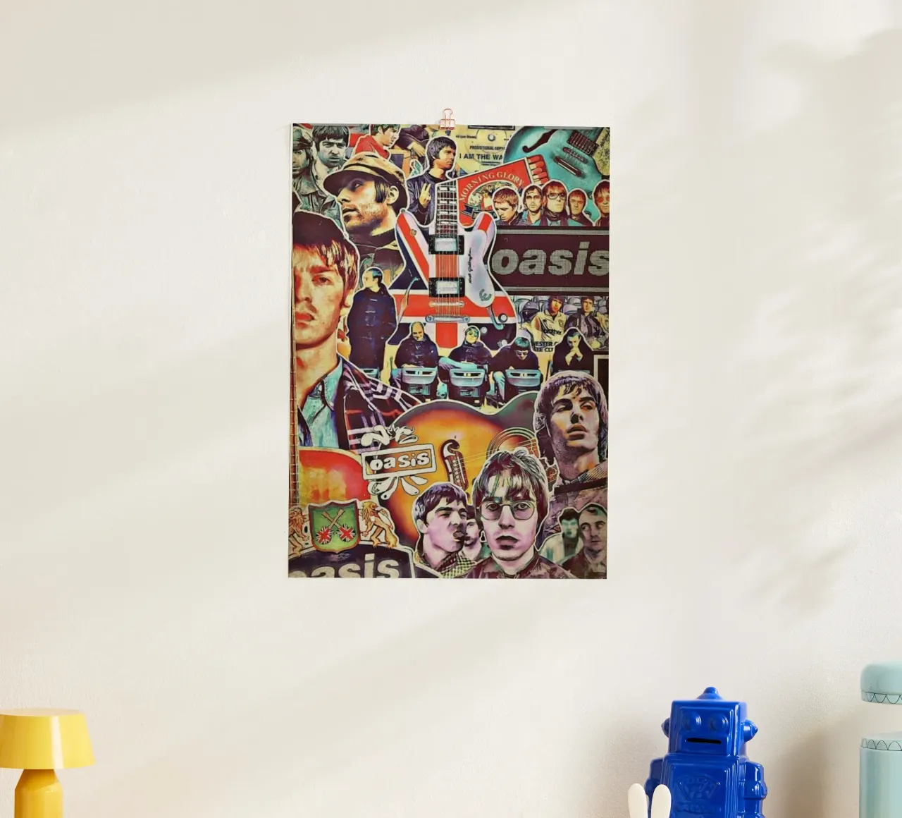 Le palme ondeggiano in silenzio poster con telaio in legno da rendikeep