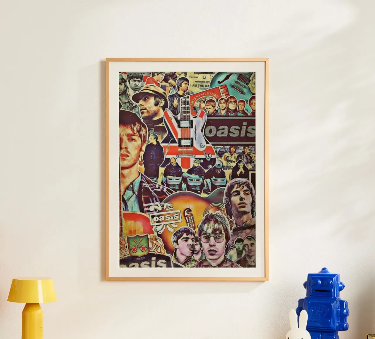 Le palme ondeggiano in silenzio poster con telaio in legno da rendikeep