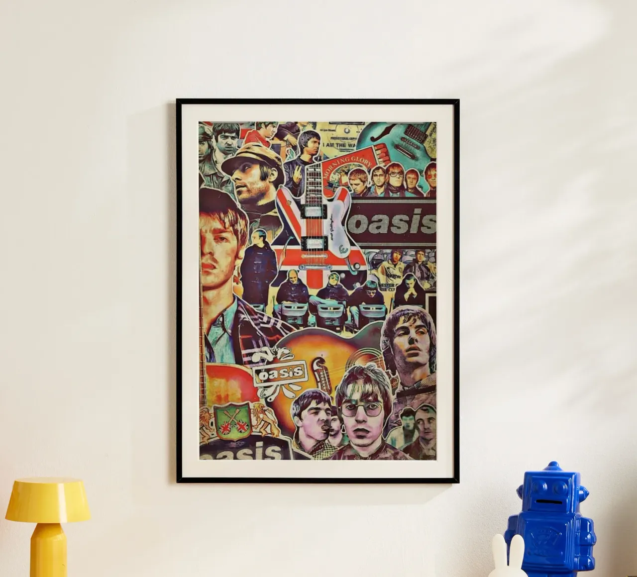 Le palme ondeggiano in silenzio poster con telaio in legno da rendikeep