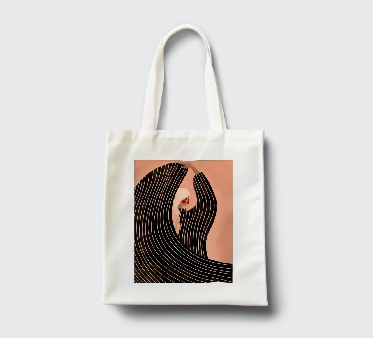 abito lungo a righe borsa in juta da Louis Butler