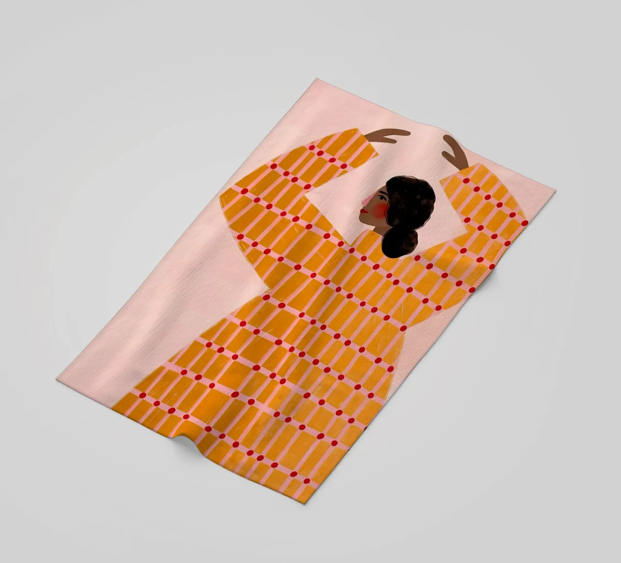 geometrisch patroon raster strandhanddoek van Louis Butler