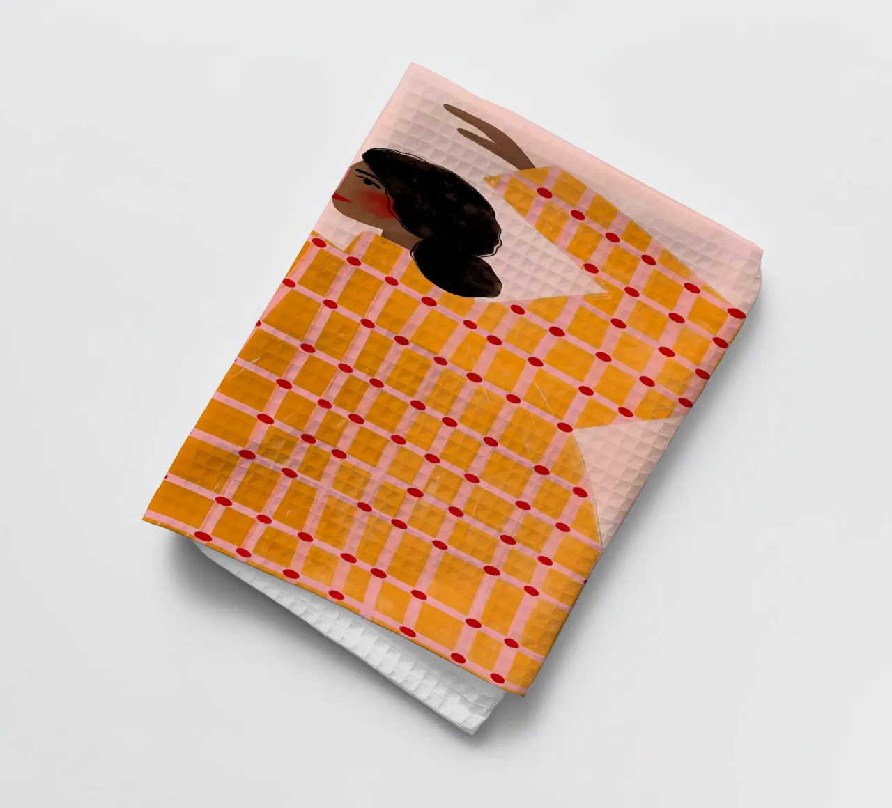 geometrisch patroon raster theedoek van Louis Butler