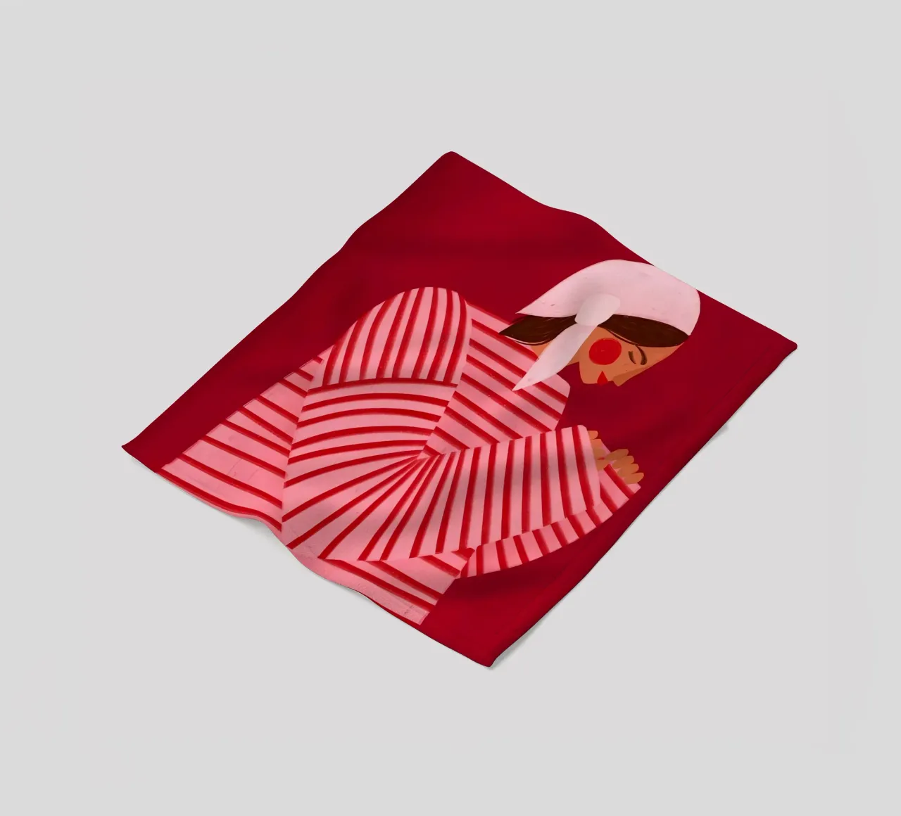 strisce rosso rosa coperta in pile da Louis Butler