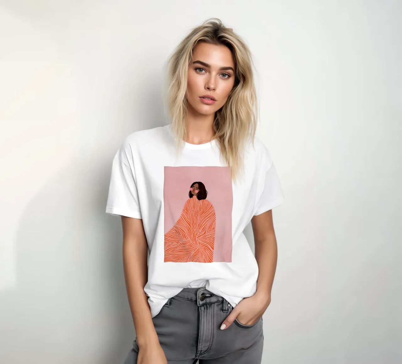 coperta astratta a righe t-shirt da Louis Butler