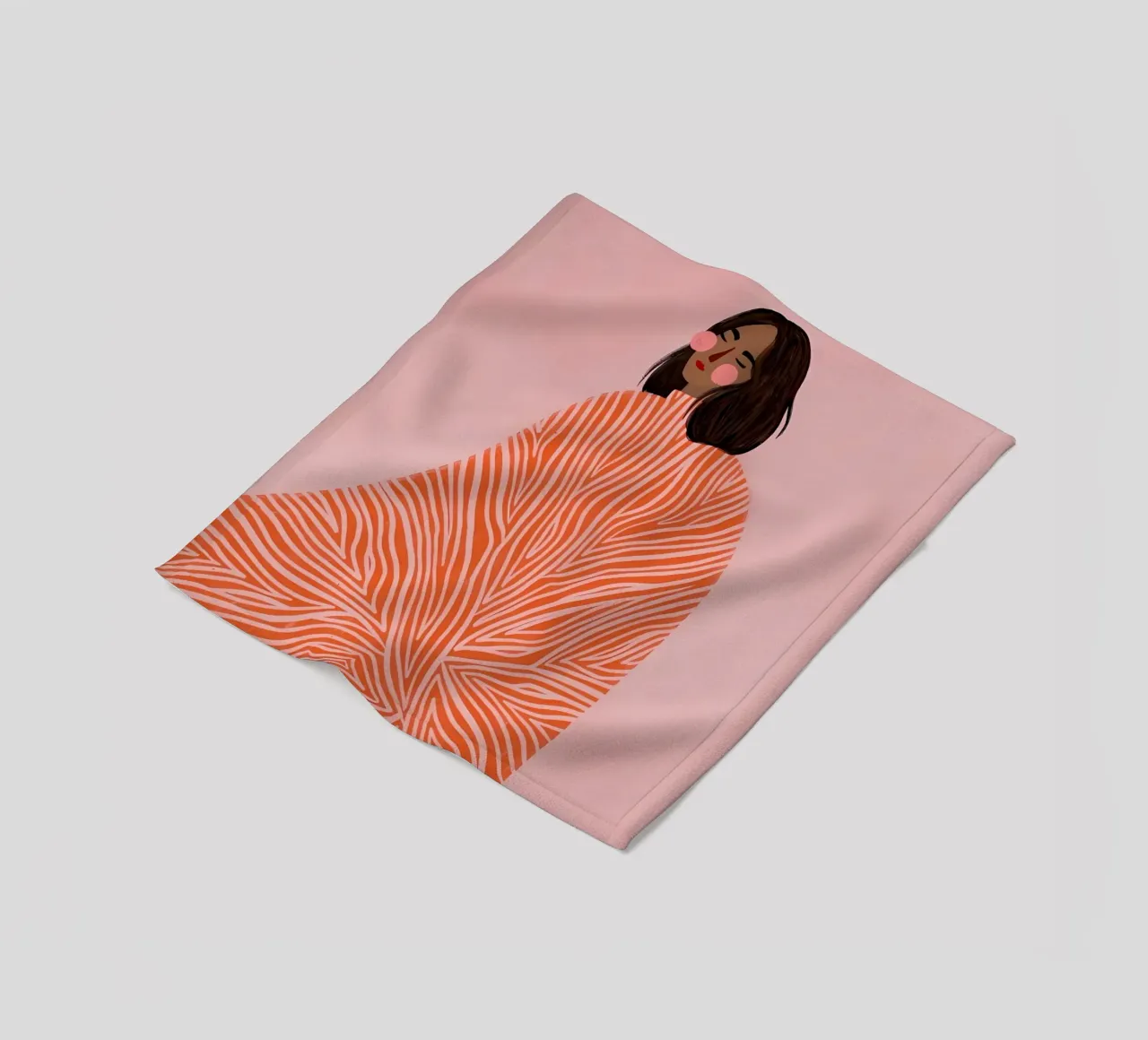 coperta astratta a righe coperta in pile da Louis Butler