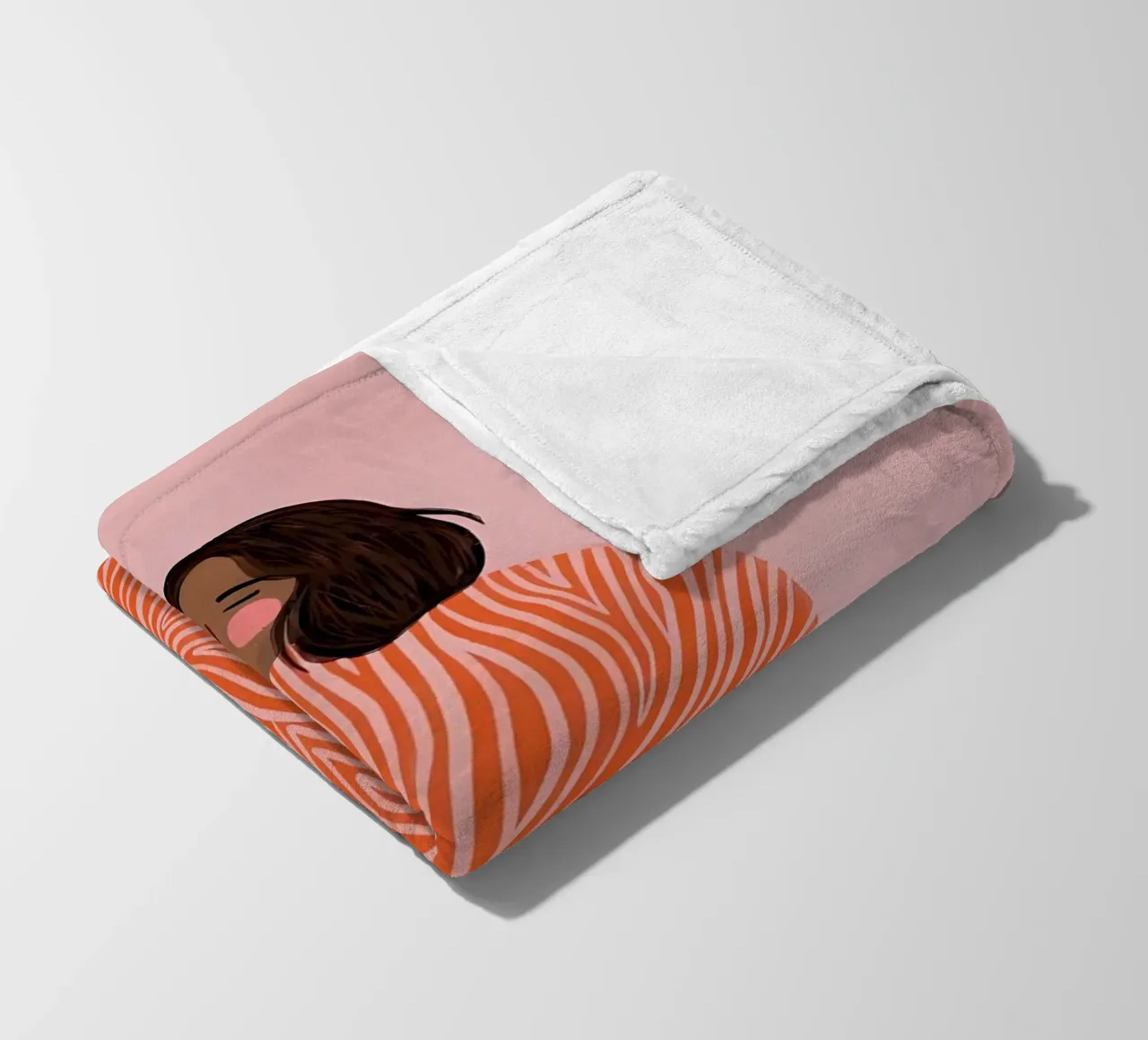 coperta astratta a righe coperta in pile da Louis Butler
