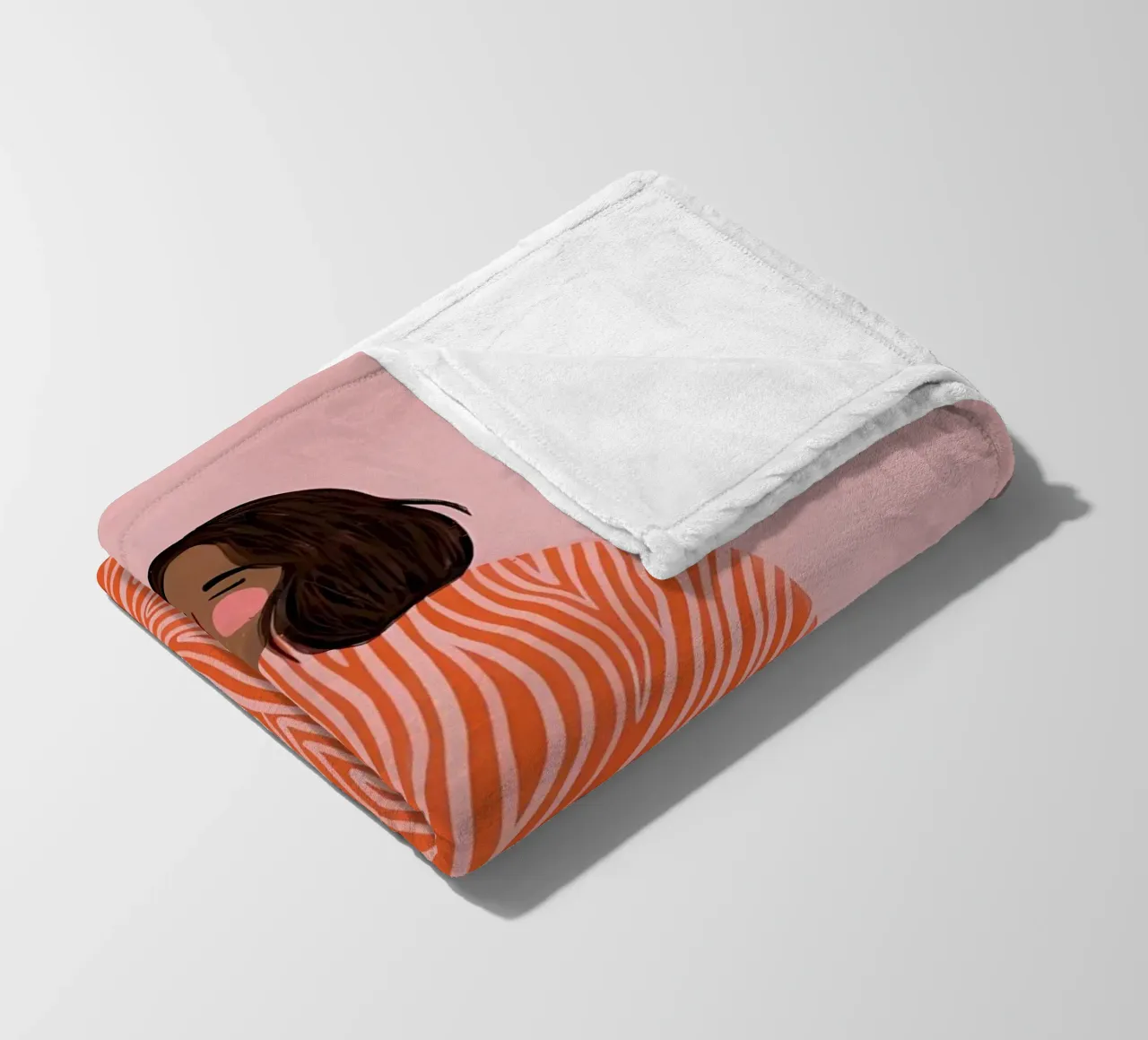 coperta astratta a righe coperta in pile da Louis Butler