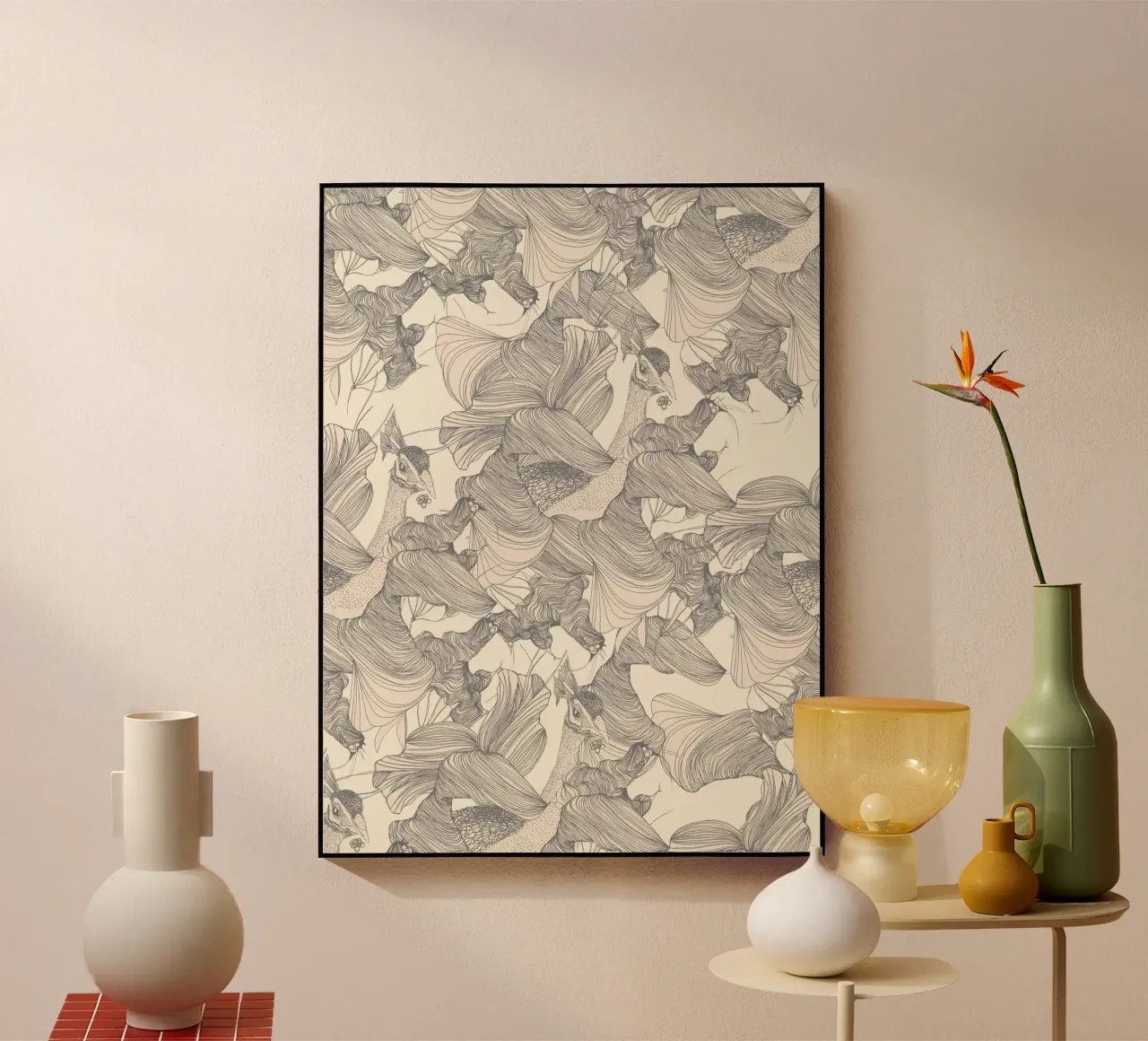 pavoni 2 colors plexiglass da Giulio Iurissevich