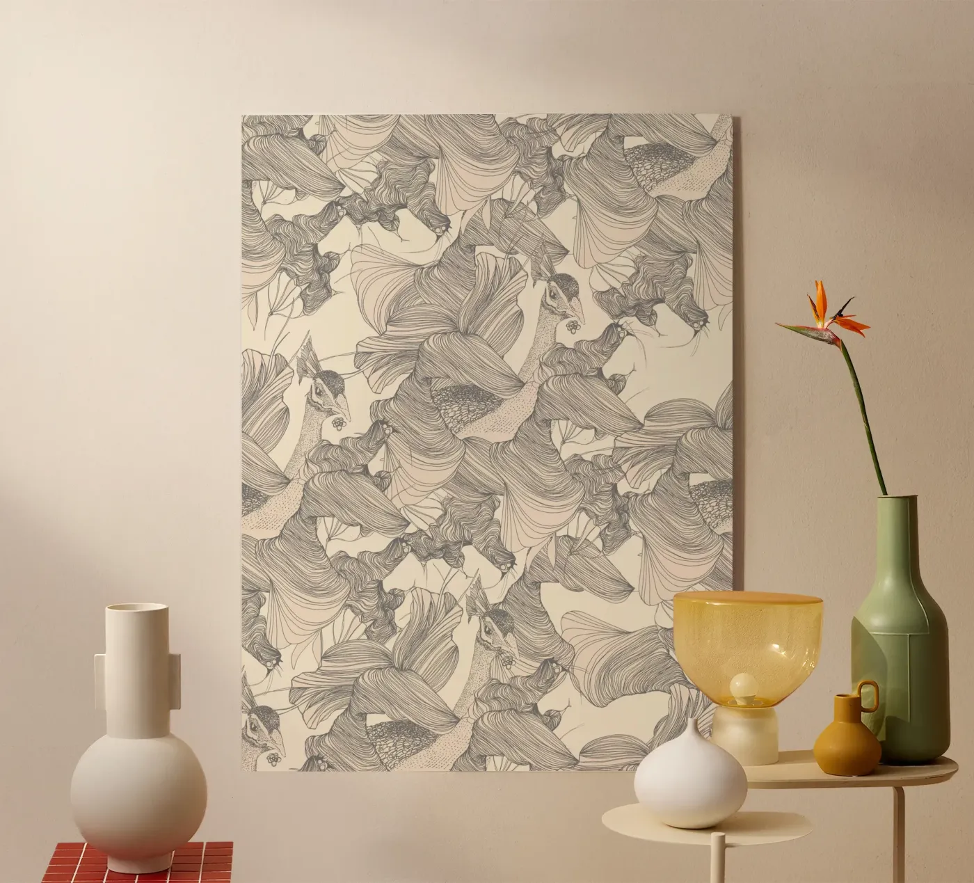 pavoni 2 colors plexiglass da Giulio Iurissevich