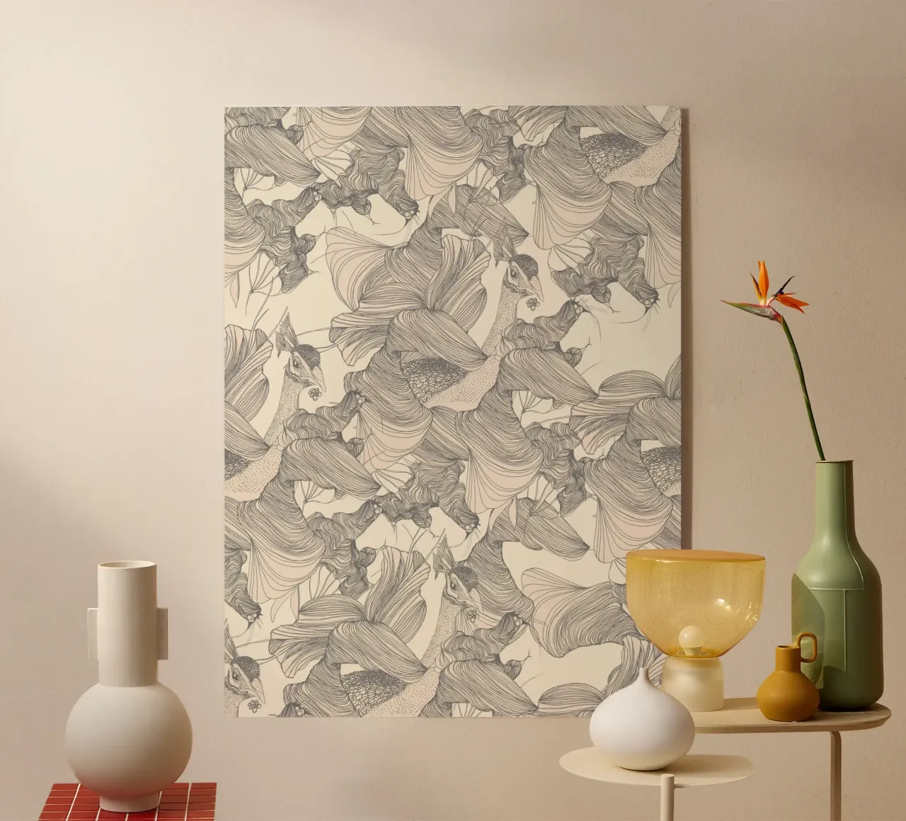 pavoni 2 colors plexiglass da Giulio Iurissevich