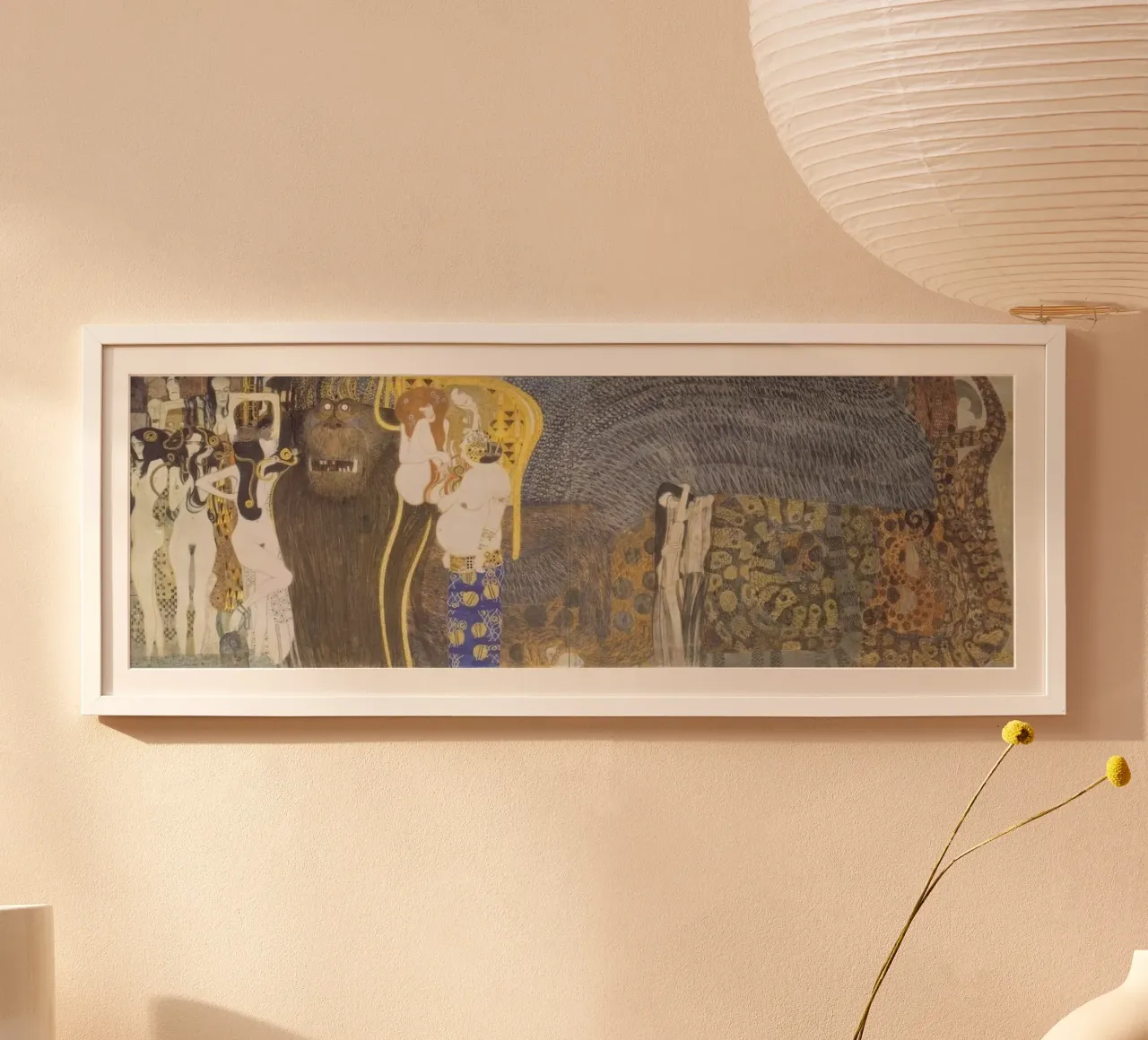 Fregio di Beethoven, 1902 di Gustav Klimt poster con telaio in legno da Roy Terrell