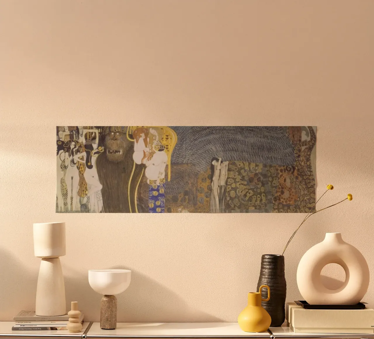 Fregio di Beethoven, 1902 di Gustav Klimt poster con telaio in legno da Roy Terrell