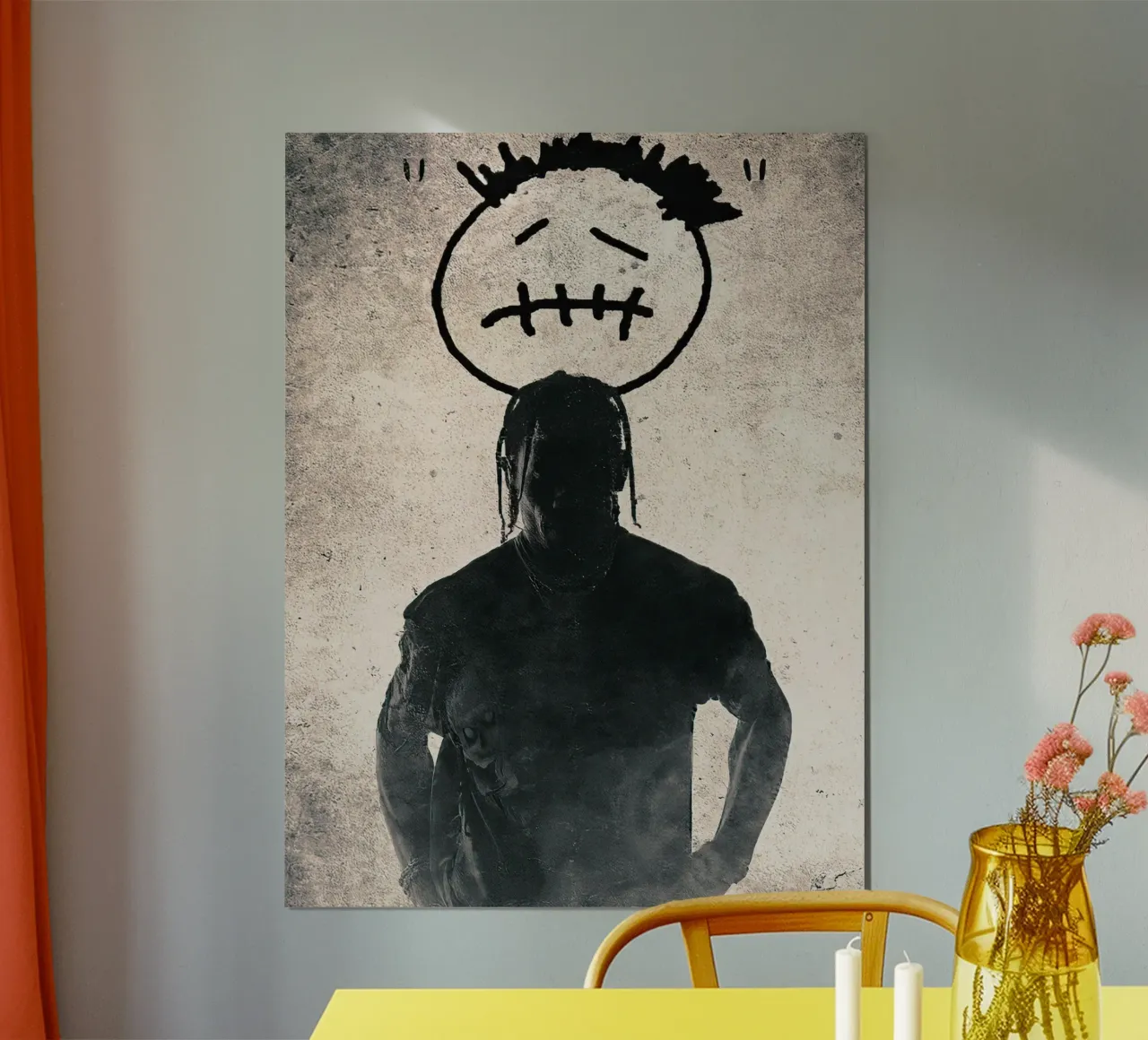Travis Scott poster con telaio in legno da Musadad Shop