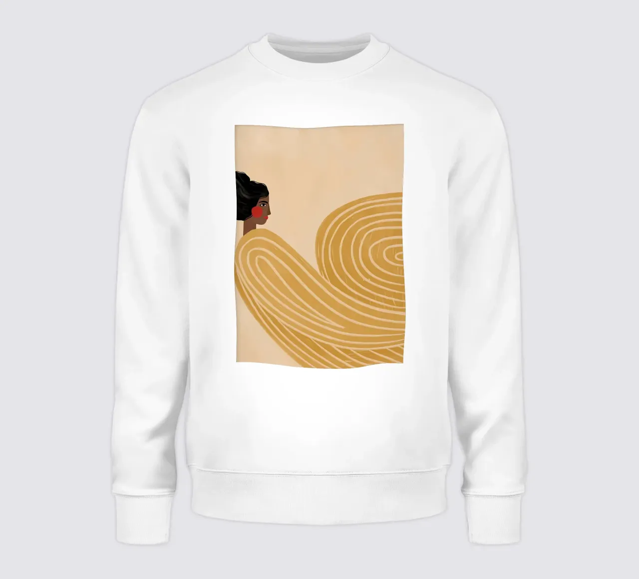 zijprofiel haar abstract-patroon sweatshirt van Louis Butler