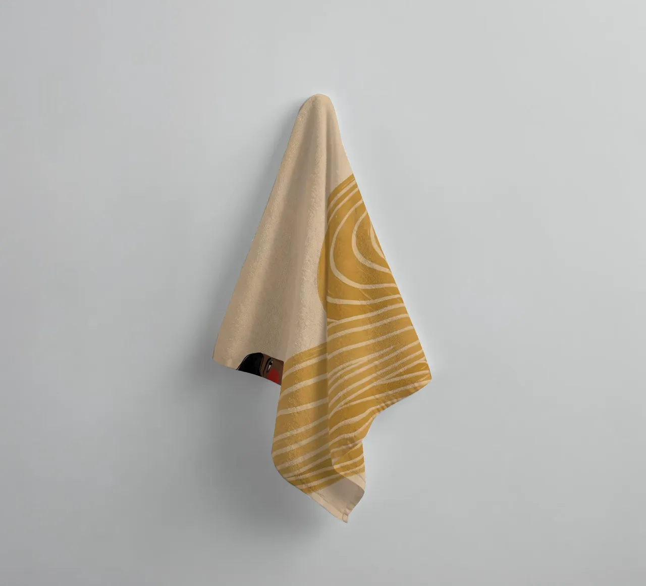 side profile hair abstract-pattern towel by Louis Butler