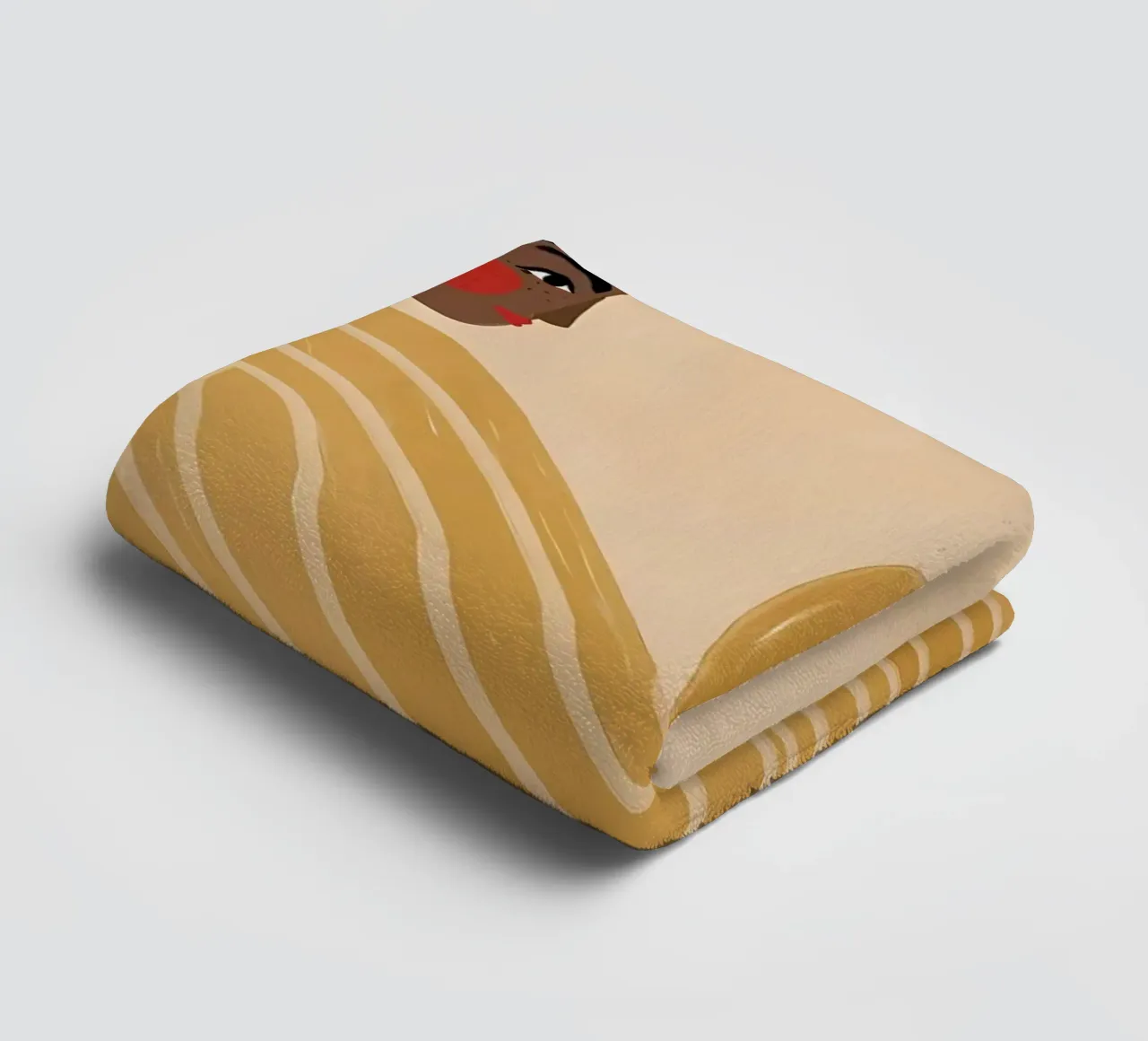 side profile hair abstract-pattern towel by Louis Butler
