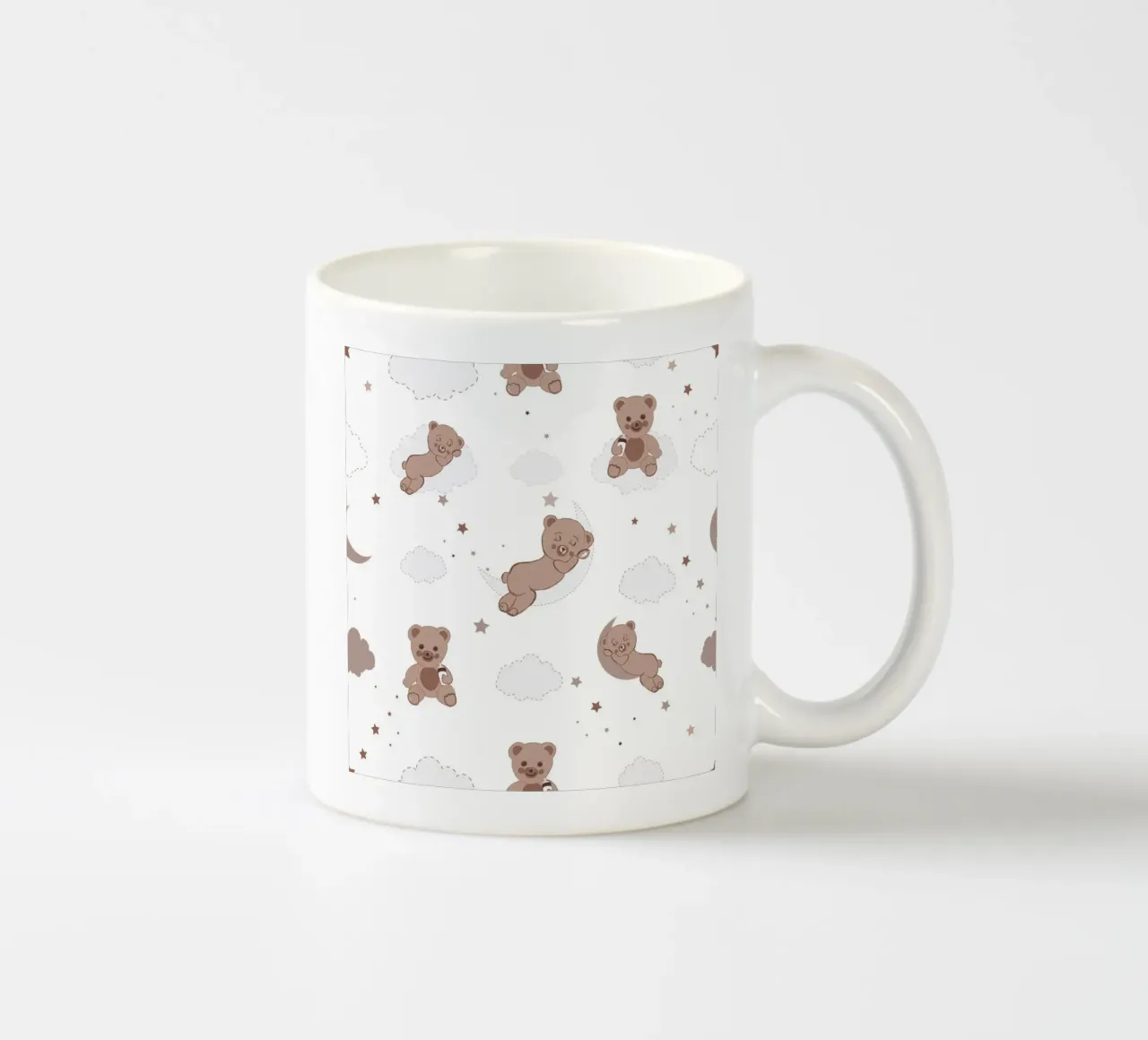 Orsacchiotto modello neutro di colore marrone tazza in ceramica da gulsengunel