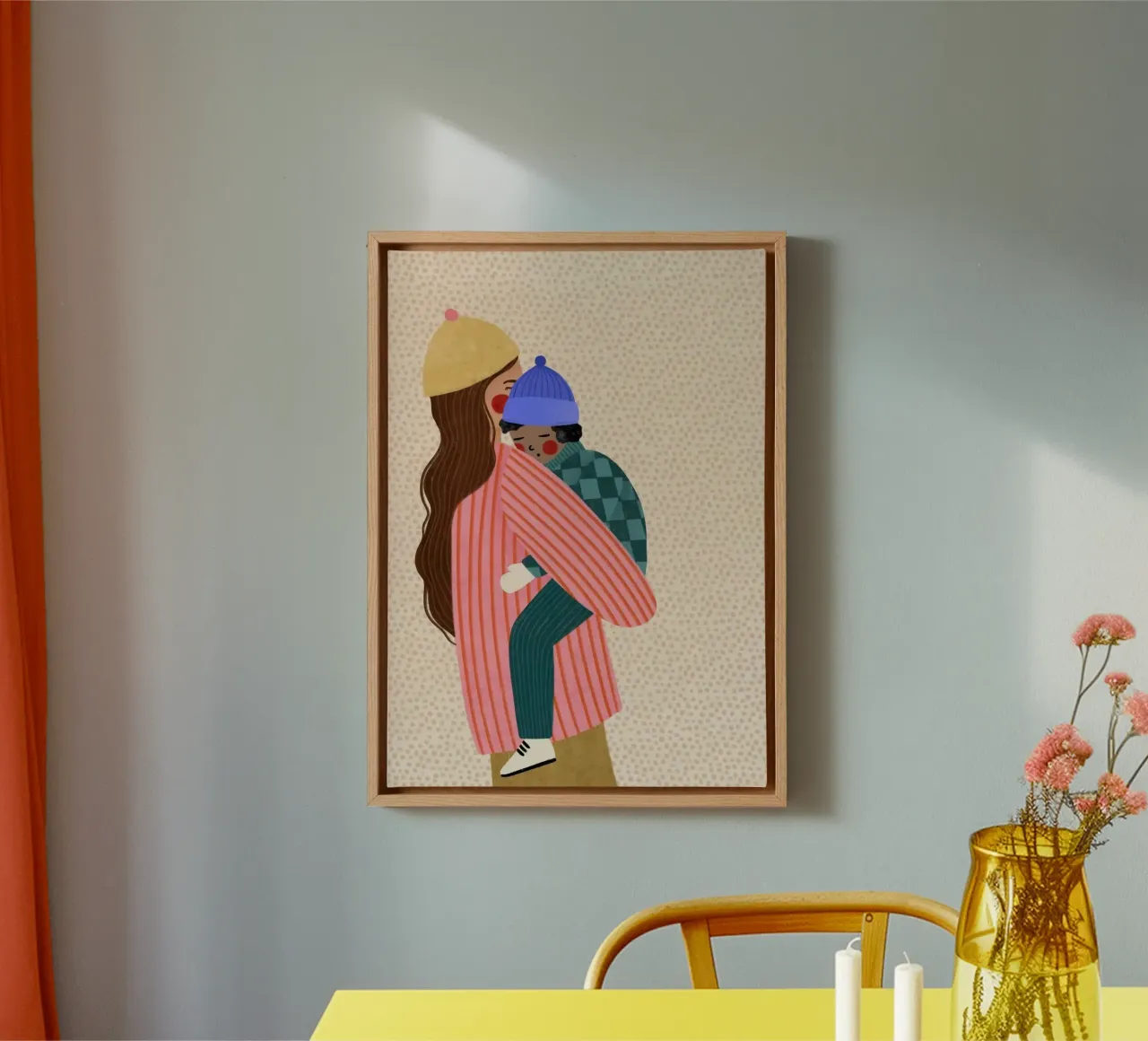 moederliefde canvas met Baklijst van Louis Butler