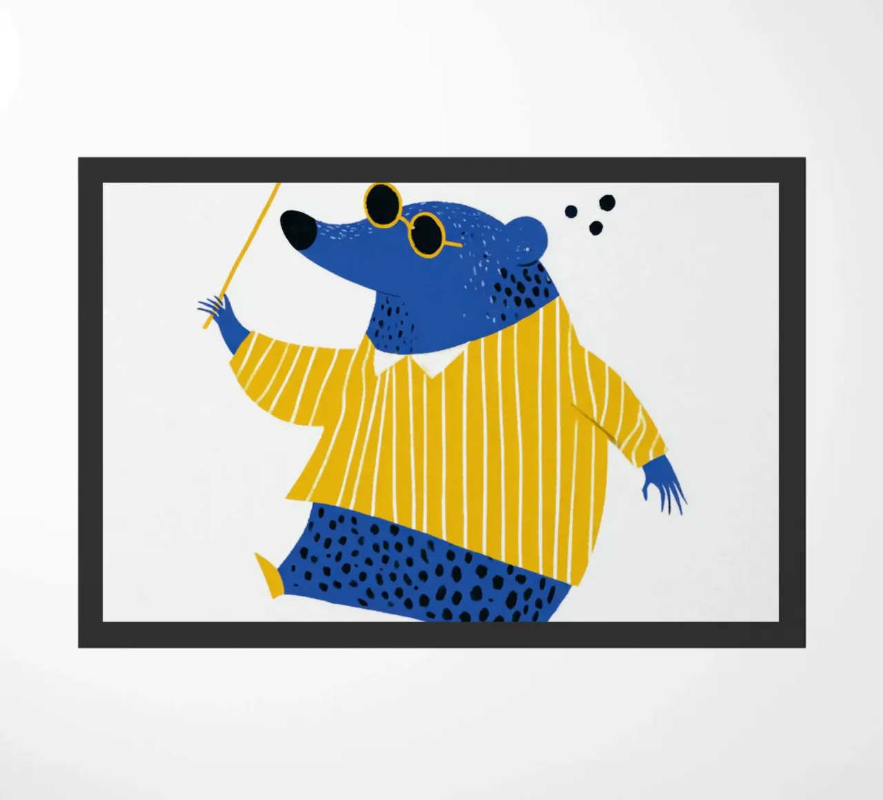 Talpa cieca con maglione giallo a righe Vivaio scandinavo zerbino da Modern Muse
