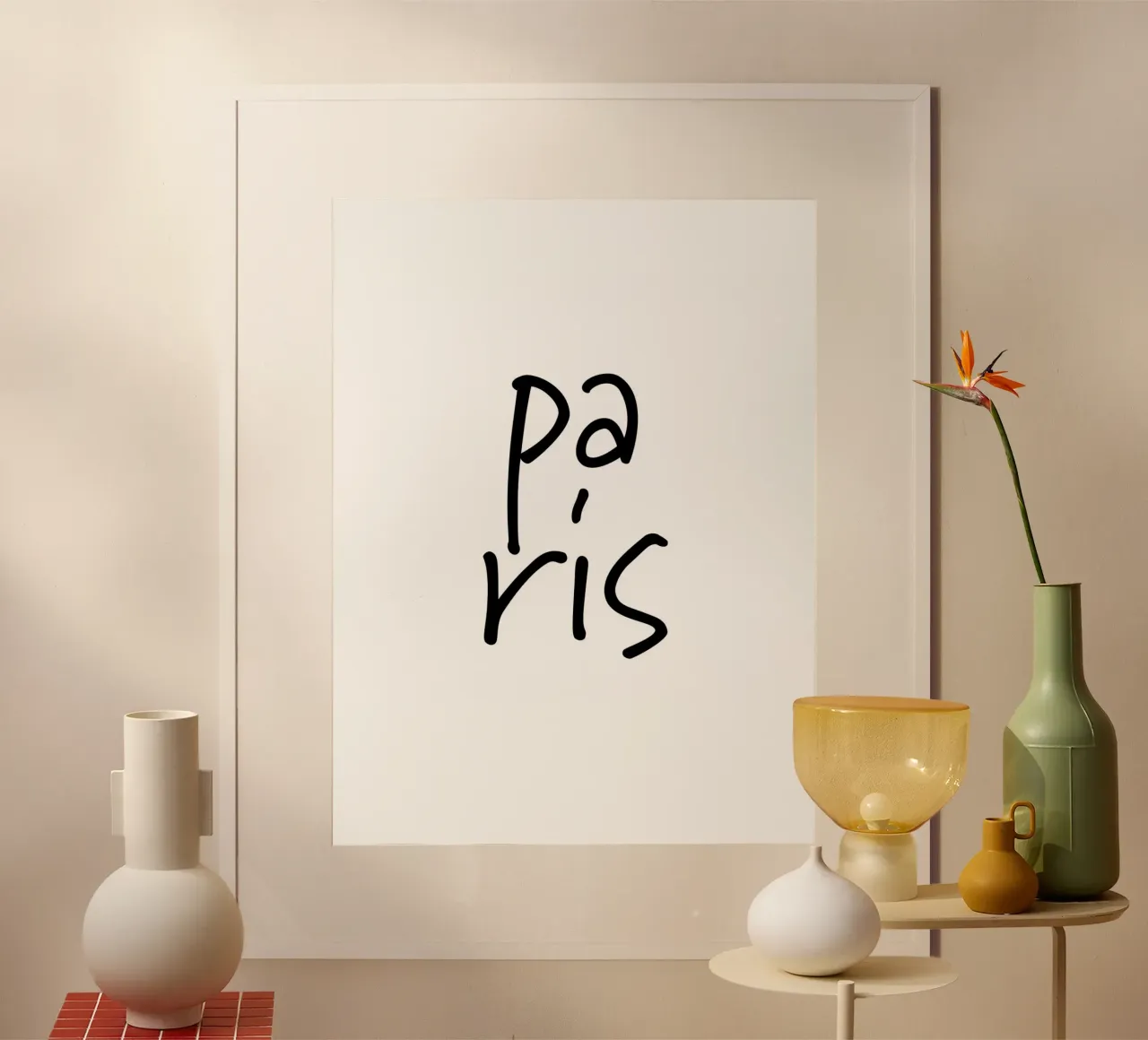 Paris 3 poster con telaio in plastica da The Type Club Tokyo
