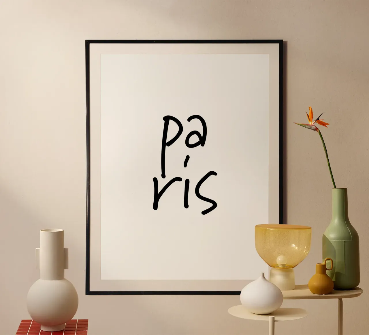 Paris 3 poster con telaio in plastica da The Type Club Tokyo