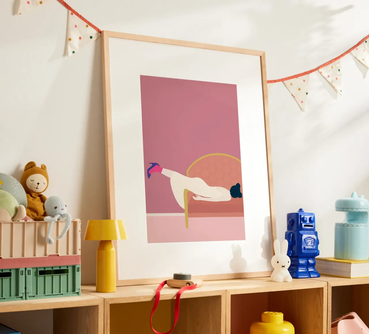 Stato d'animo poster con telaio in legno da Louis Butler