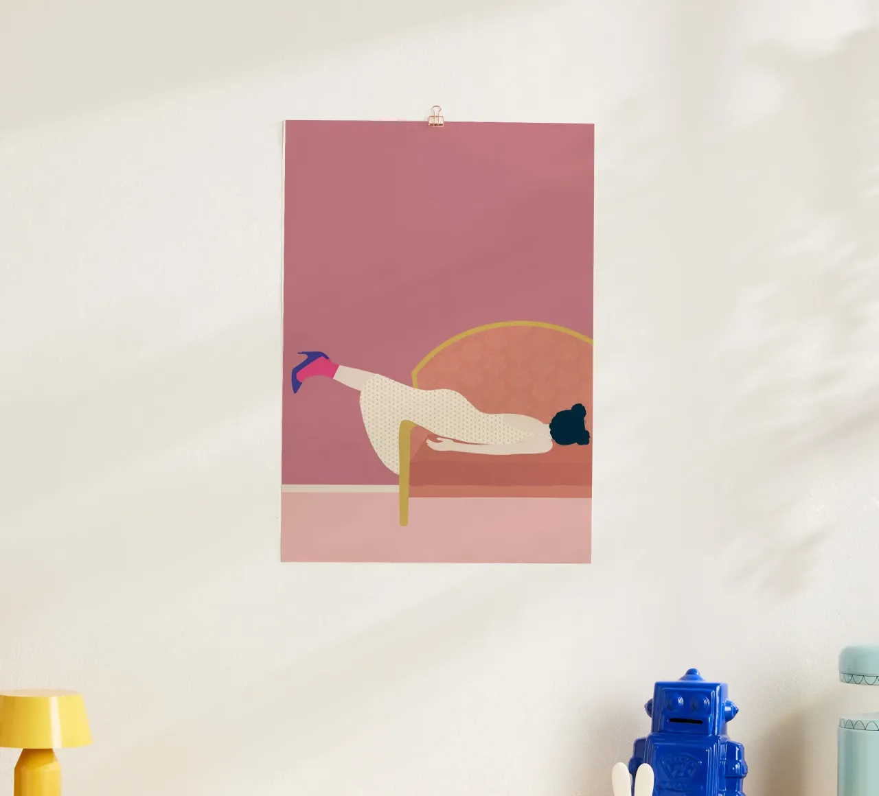 Stato d'animo poster con telaio in legno da Louis Butler