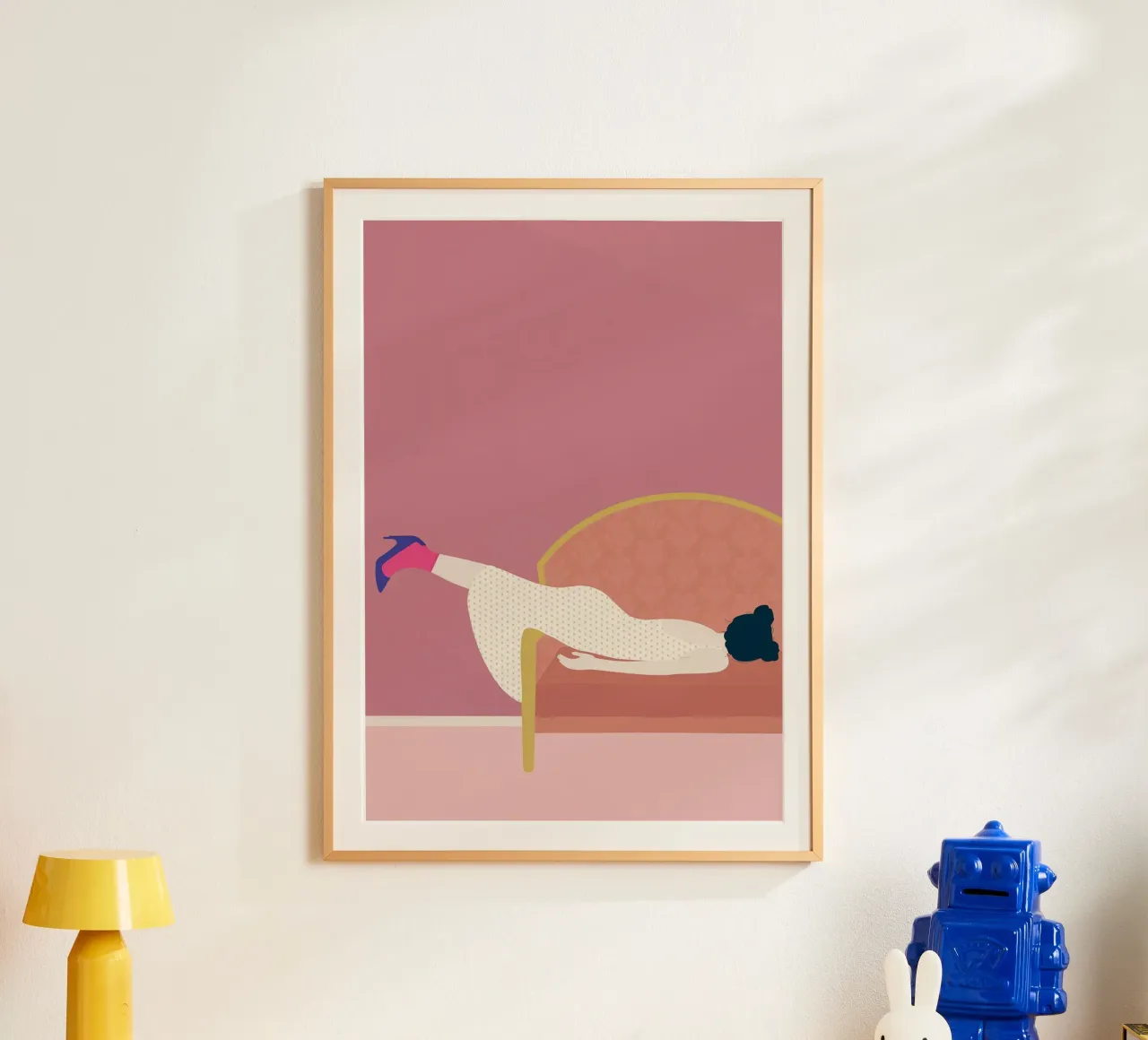 Stato d'animo poster con telaio in legno da Louis Butler