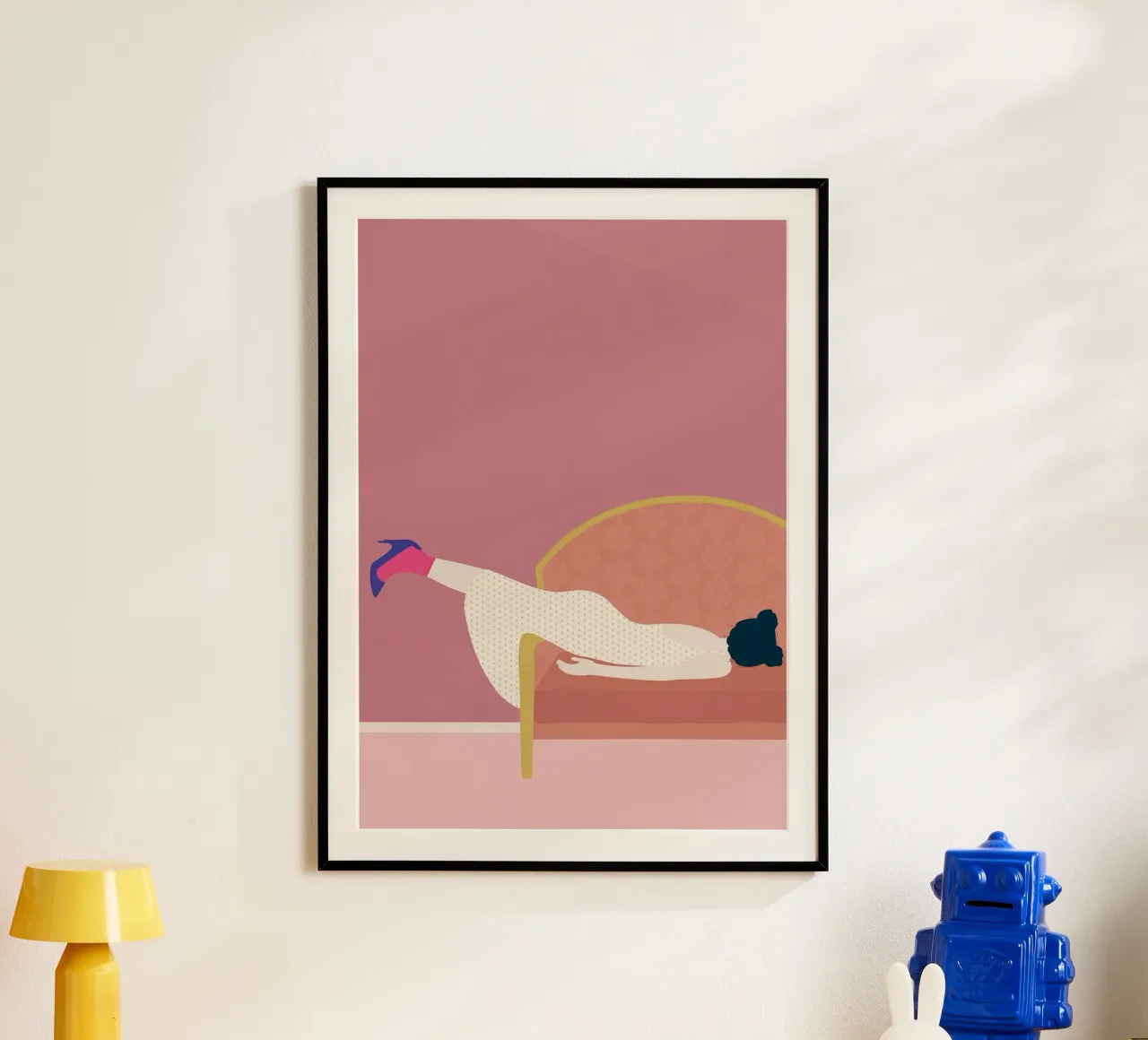 Stato d'animo poster con telaio in legno da Louis Butler