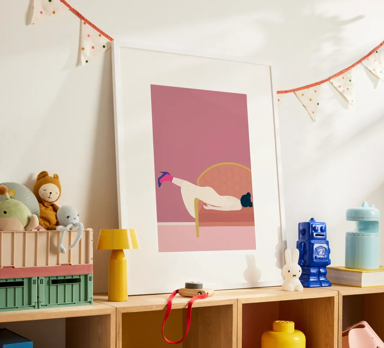 Stato d'animo poster con telaio in legno da Louis Butler