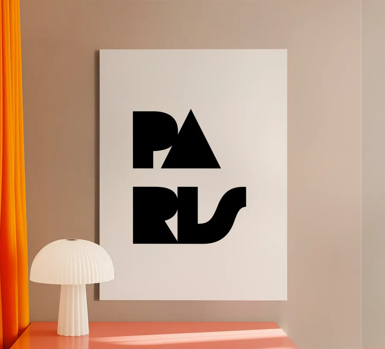 Paris 4 canvas met Baklijst van The Type Club Tokyo