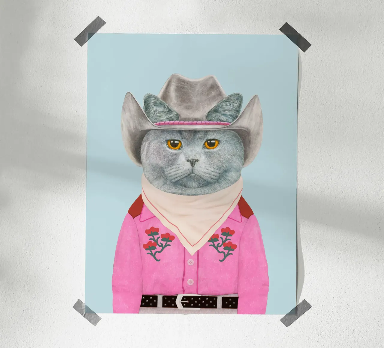Cowboy Cat - Británico de pelo corto poster de Animal Crew