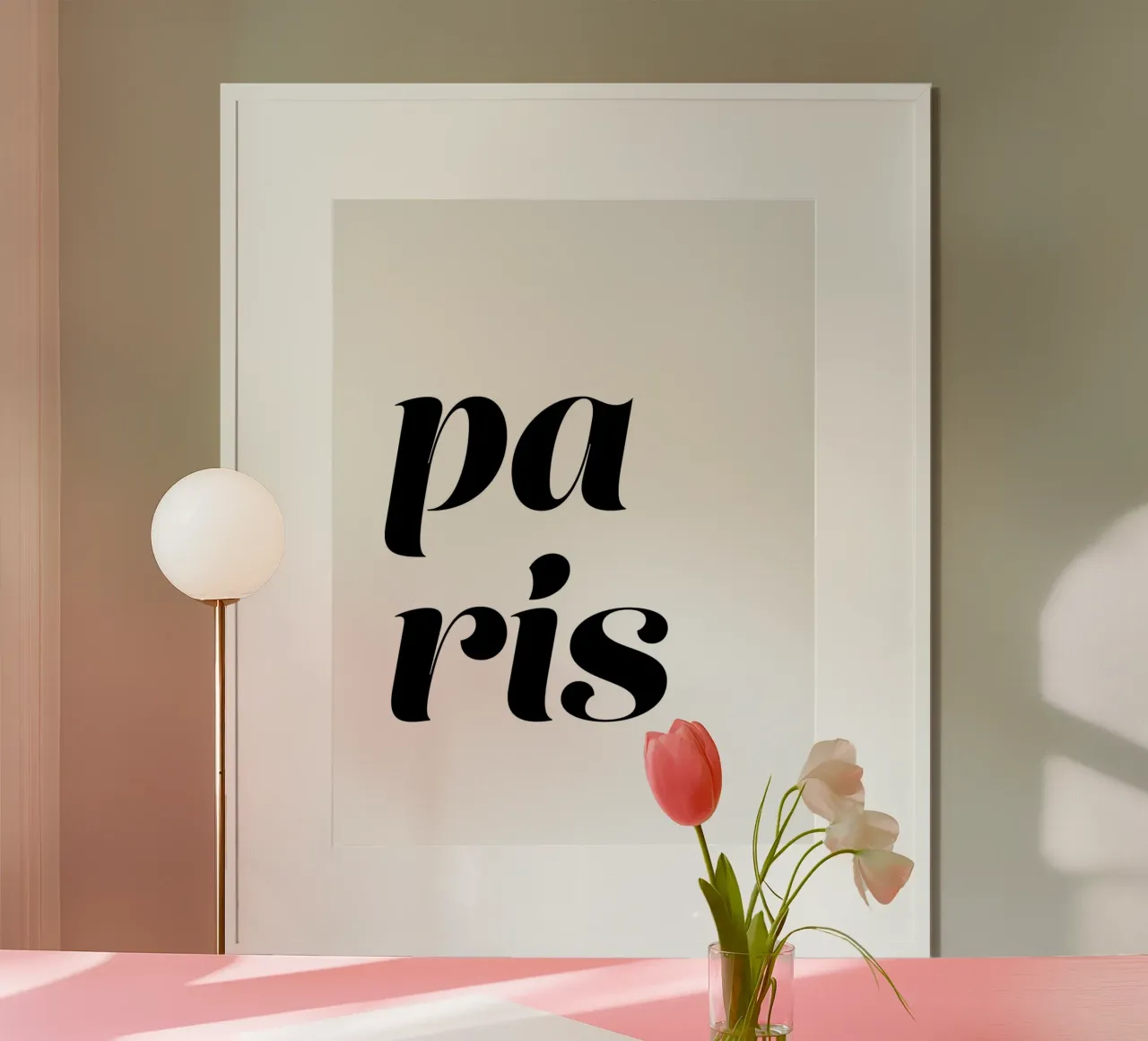 Paris 6 poster con telaio in legno da The Type Club Tokyo